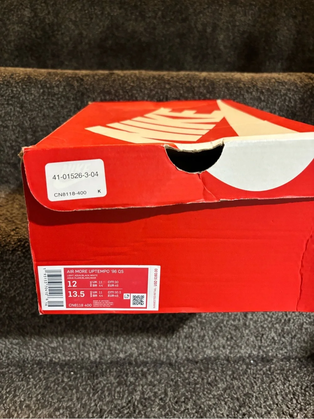 Nike Air More Uptempo 720 Red Size 13 Pippens authentic